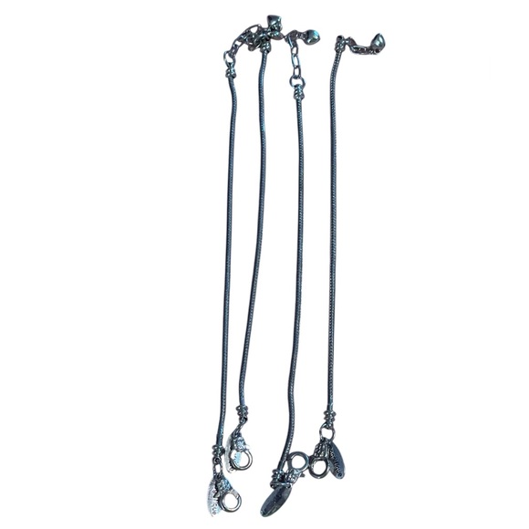 Jewelry - 4 pandora-style snake chain charm bracelets